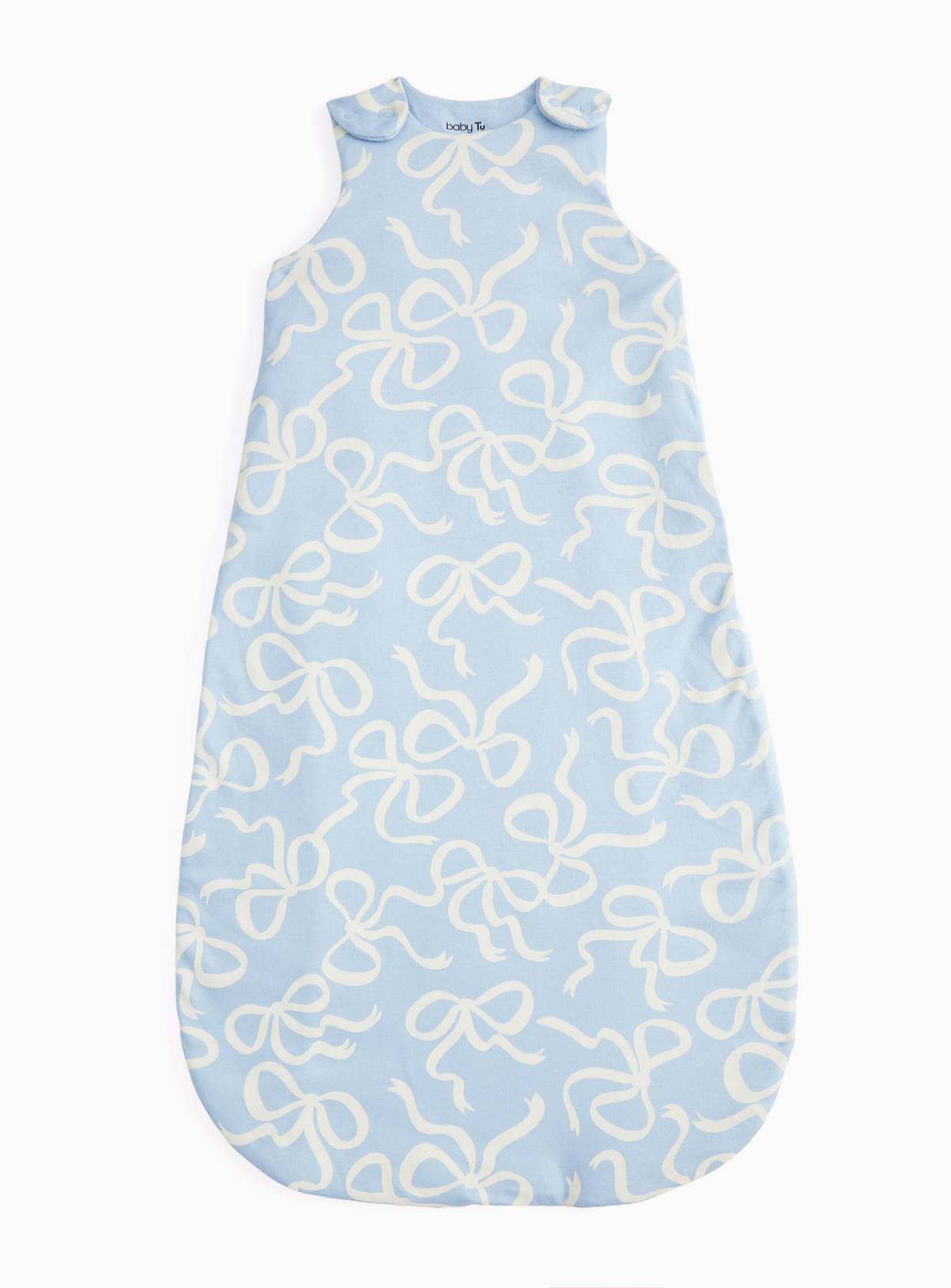 Blue Bow Print 1.5 Tog Sleeping Bag 12-18 months - Image 1